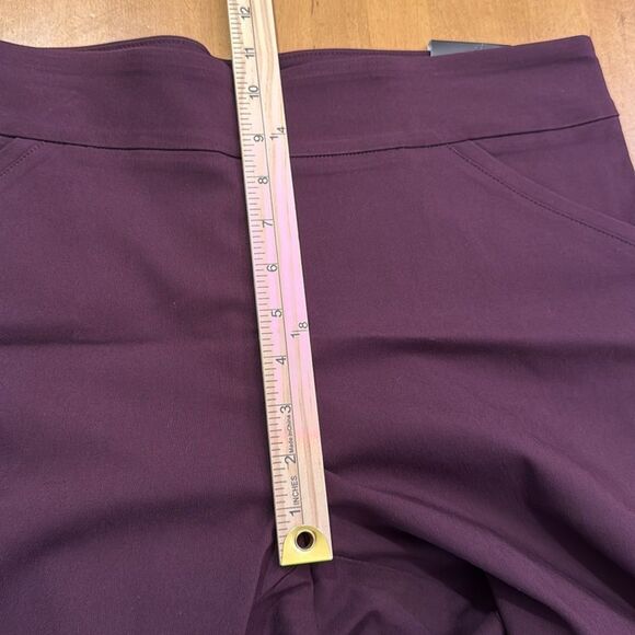 NWT COUNTERPARTS BURGUNDY BOOTCUT FLARE LEG ANKLE PULL ON PANTS SIZE LARGE - Picture 12 of 12